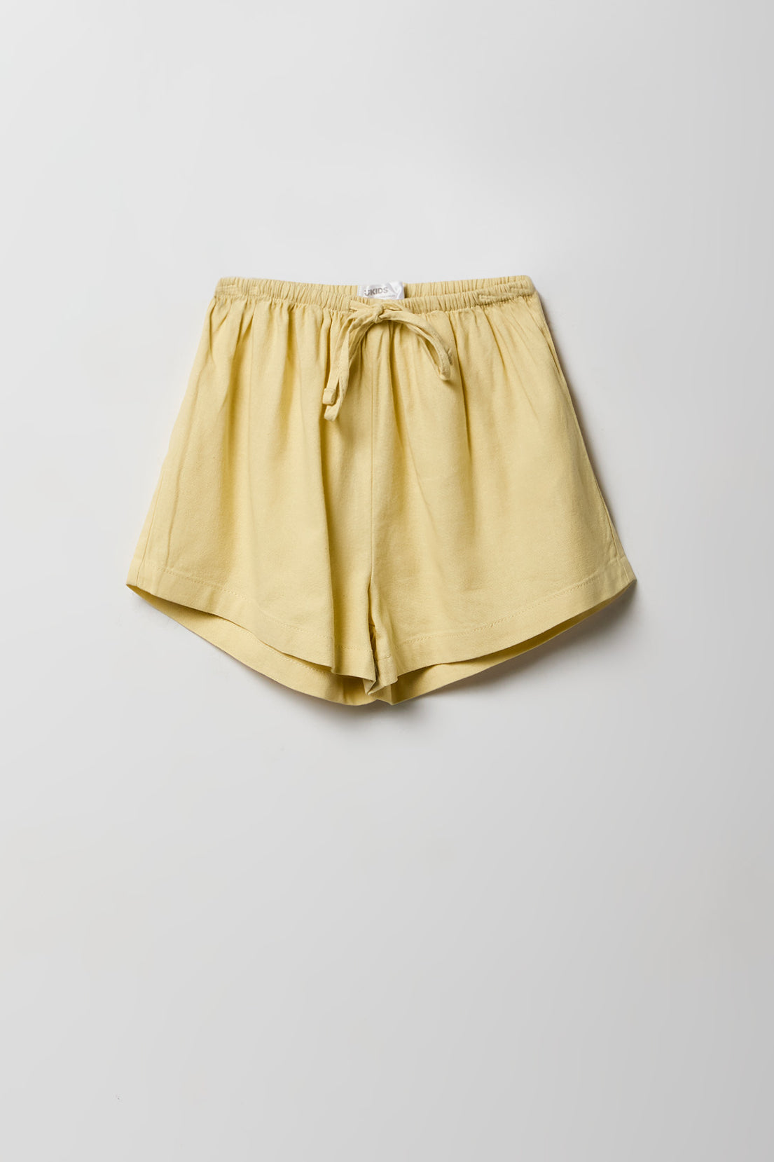 Girls Linen-Blend Short - Yellow