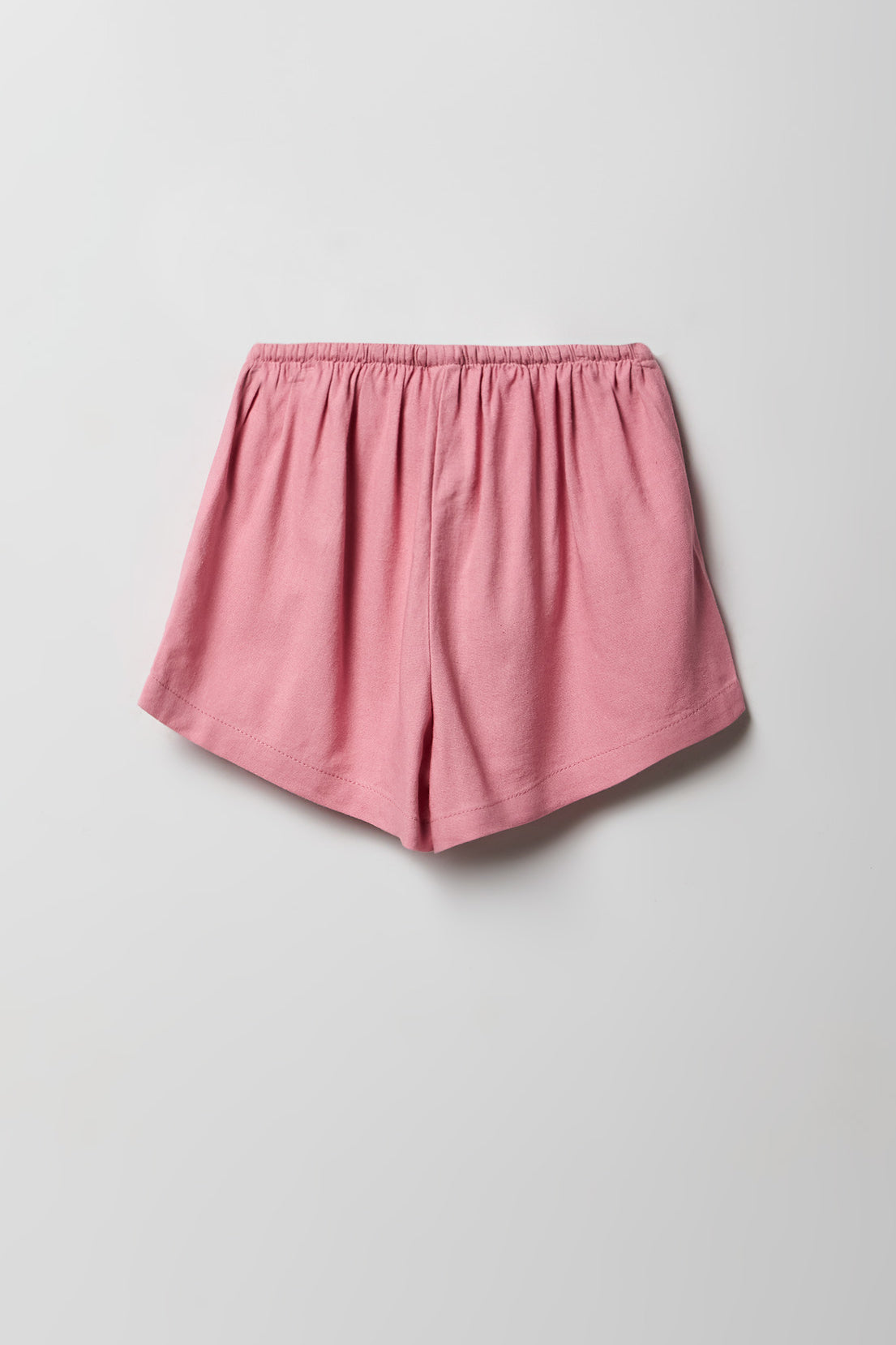 Alt View 2. Girls Linen-Blend Short - Pink