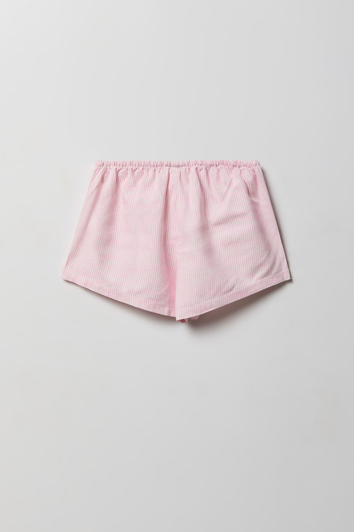 Alt View 2. Girls Linen-Blend Pinstriped Short - Pink