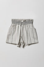 Short en mélange de lin pour fille