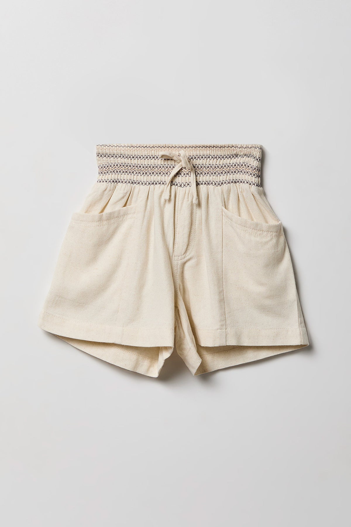 Girls Linen-Blend Short - Tan