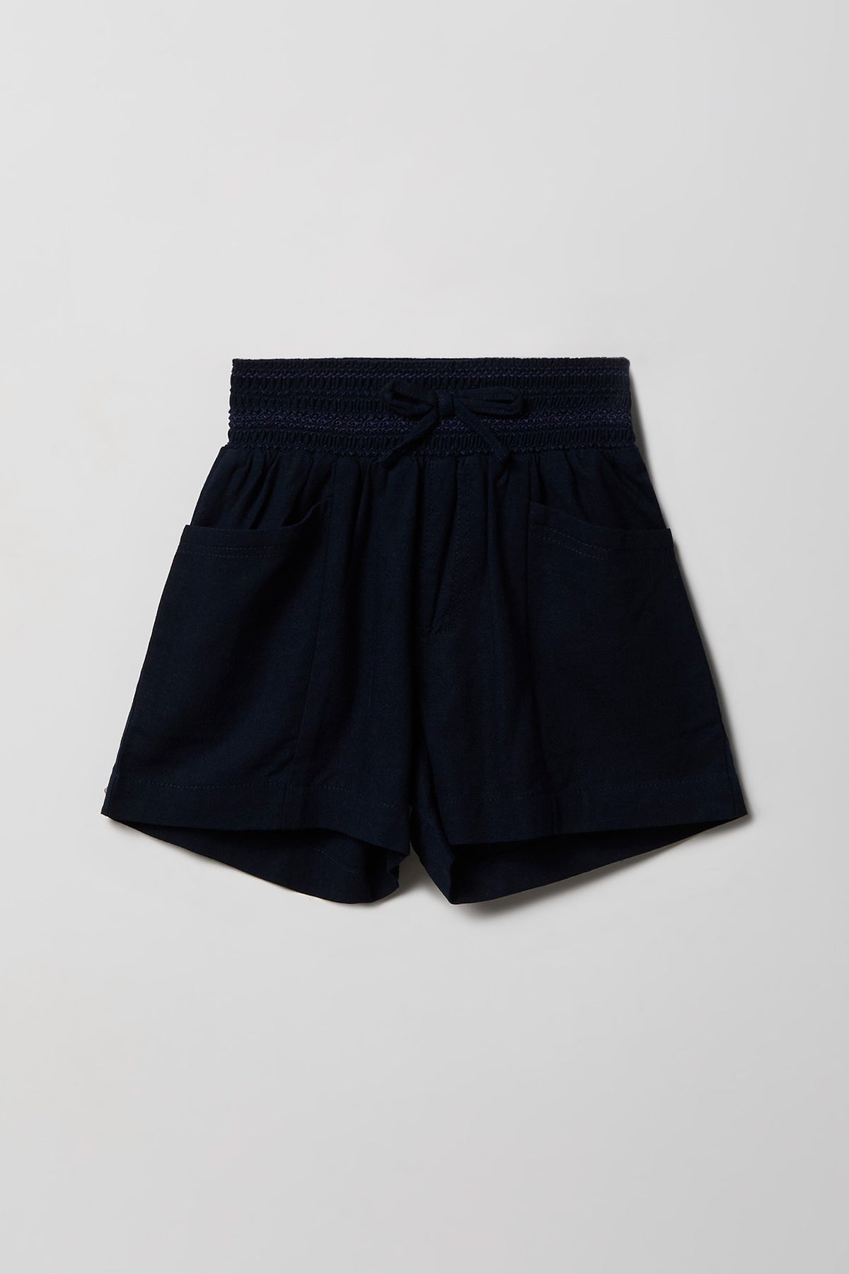 Short en mélange de lin pour fille