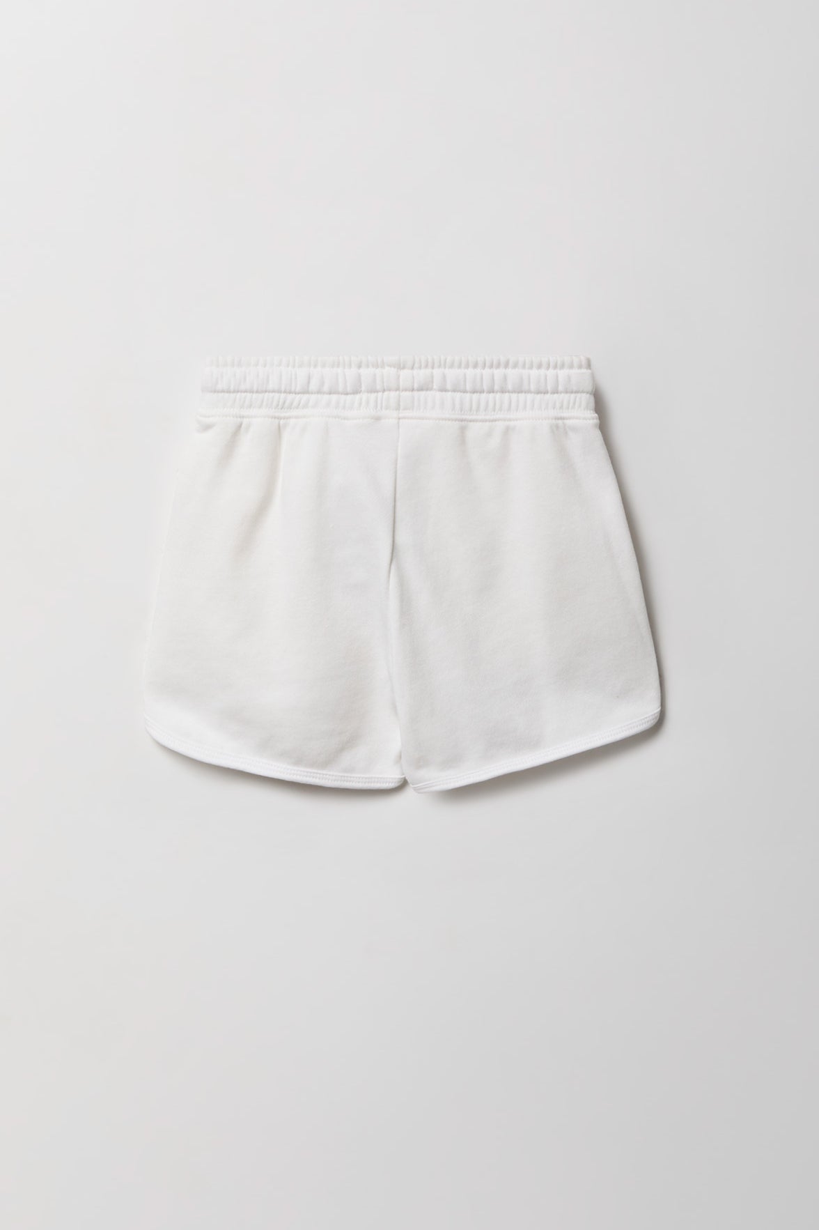 Alt View 2. Girls Luxe French Terry Active Dolphin Short - White