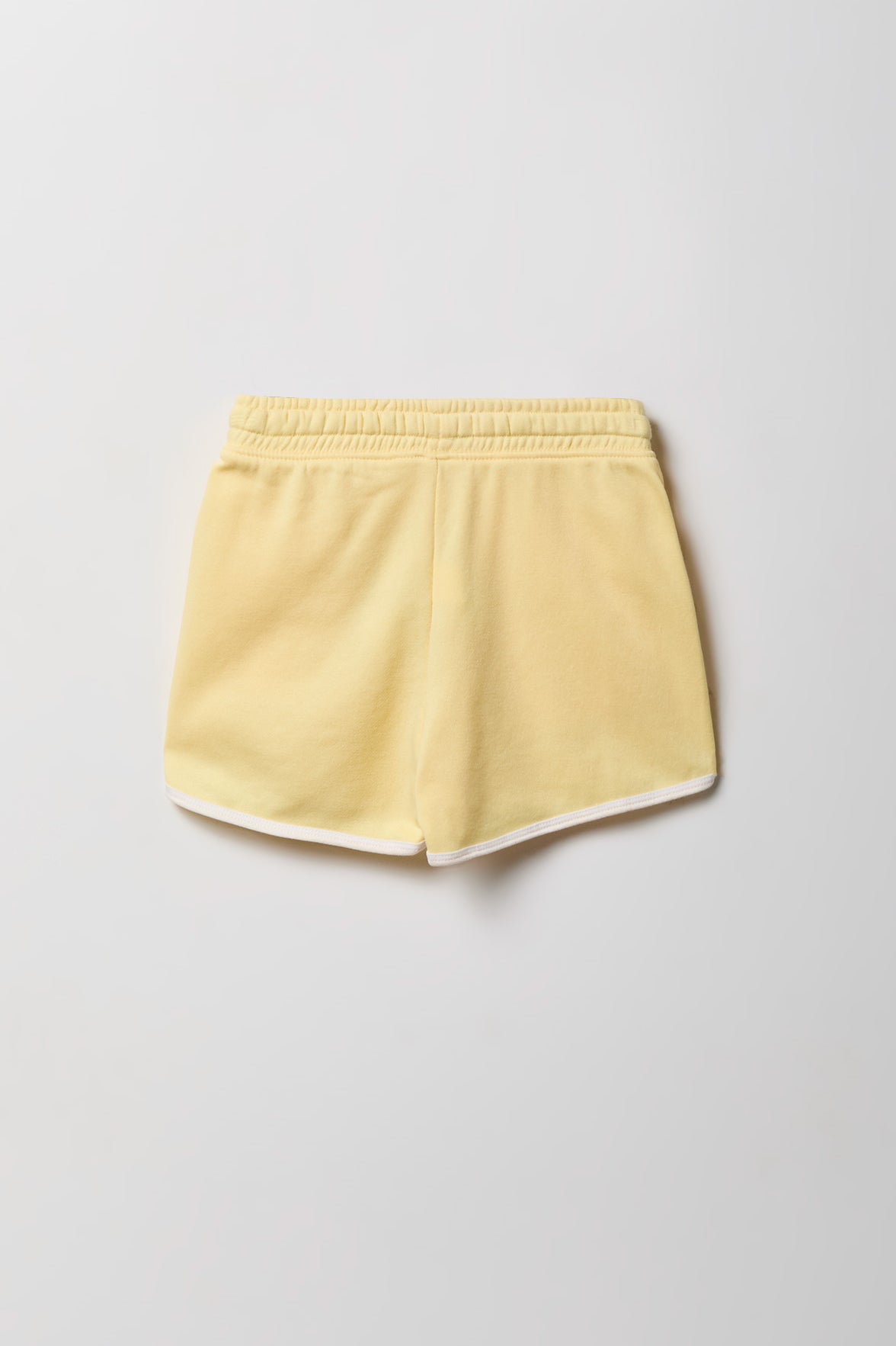 Alt View 2. Girls Luxe French Terry Active Dolphin Short - Pale Yellow