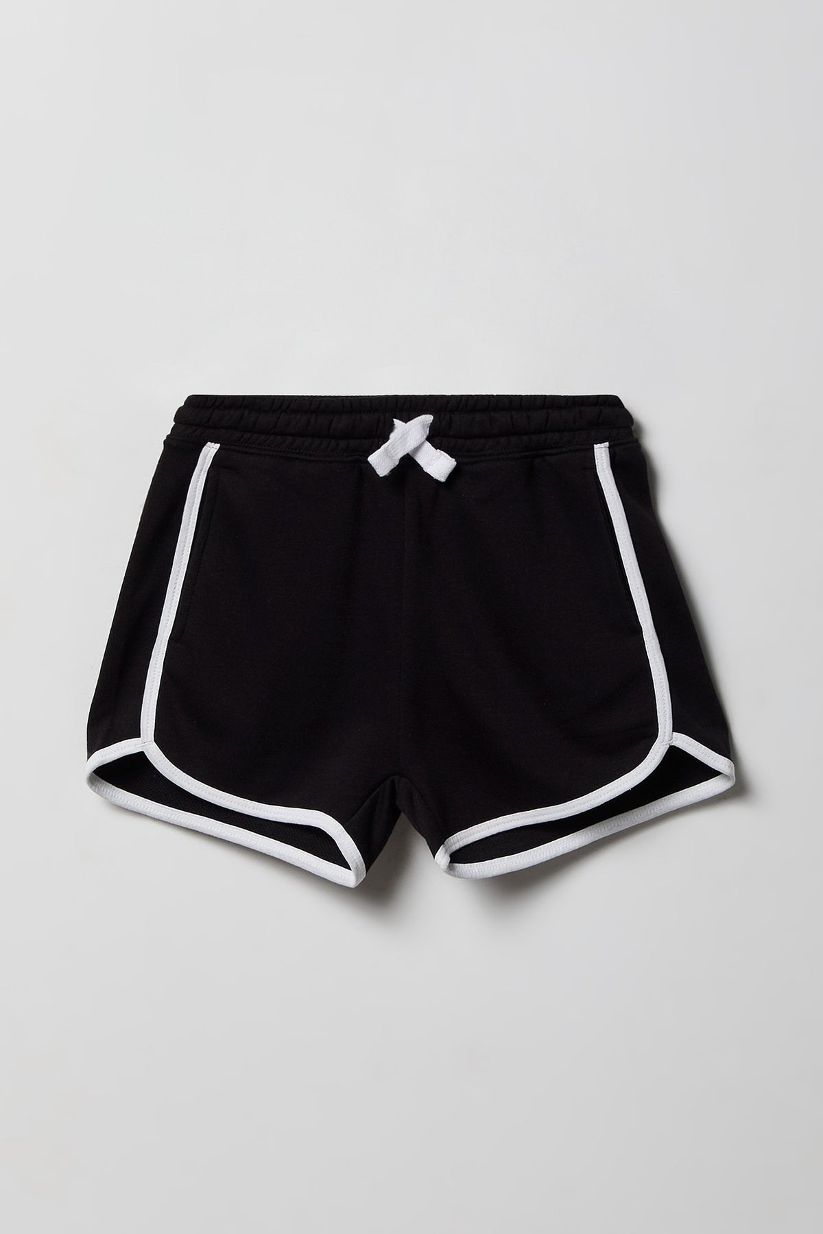 Short en tissu bouclé de luxe avec ourlet arrondi pour fille