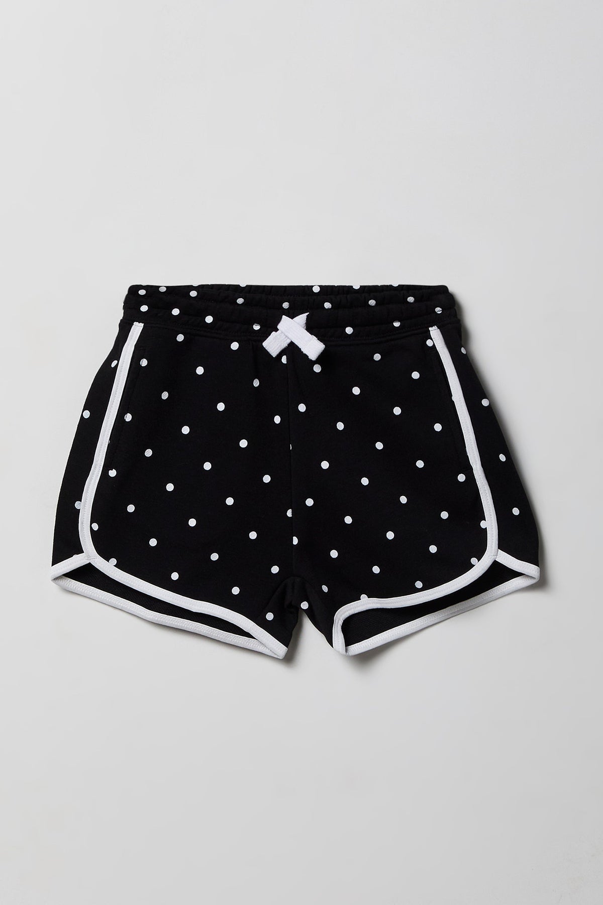 Girls French Terry Dolphin Short - Black