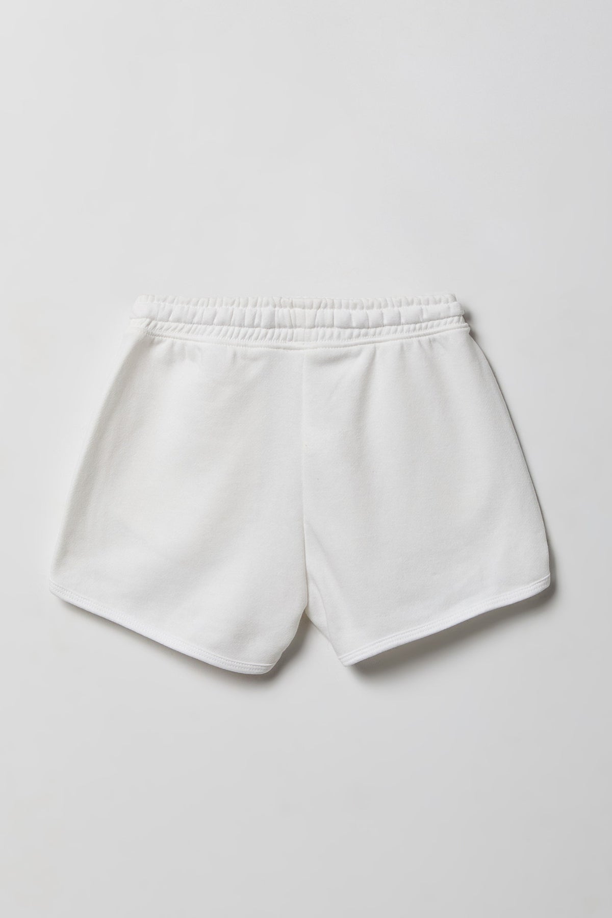 Alt View 2. Girls French Terry Dolphin Short - White