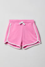 Short en tissu bouclé de luxe avec ourlet arrondi pour fille