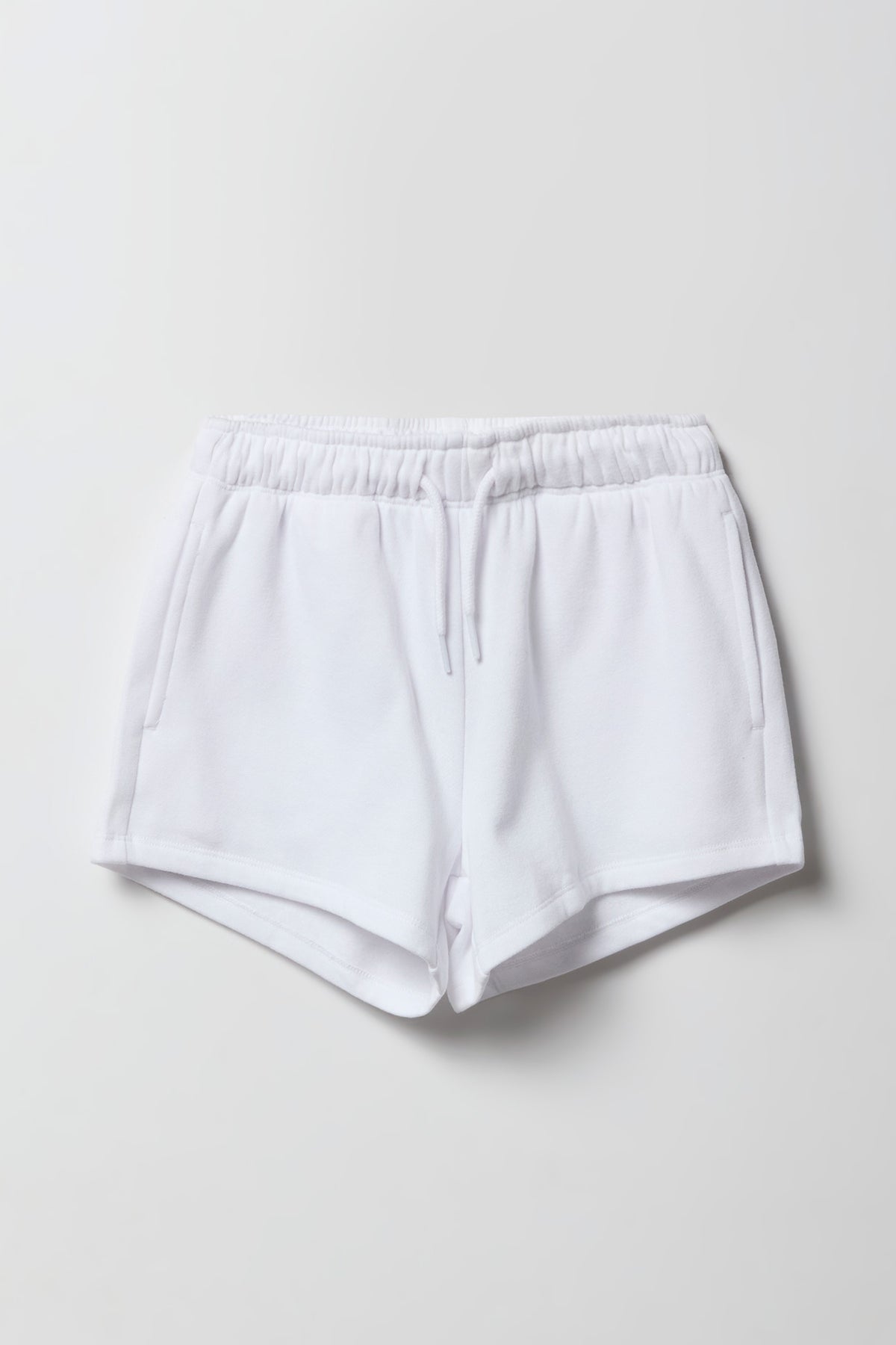 Girls Classic Fleece Short - White