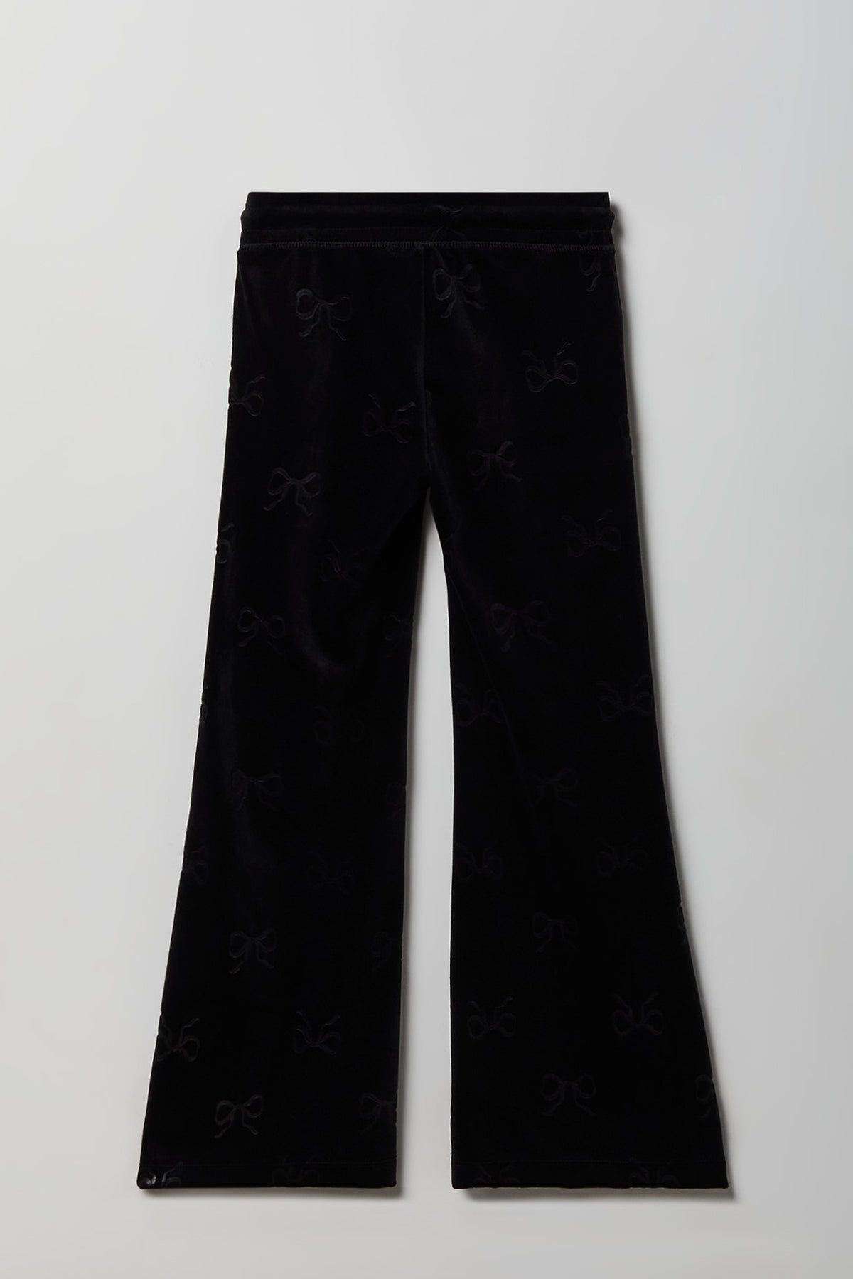 Vue alternative 2. Pantalon à jambe évasée en velours embossé pour fille