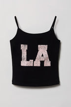 Camisole côtelée imprimée pour fille