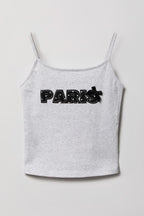 Camisole côtelée imprimée pour fille