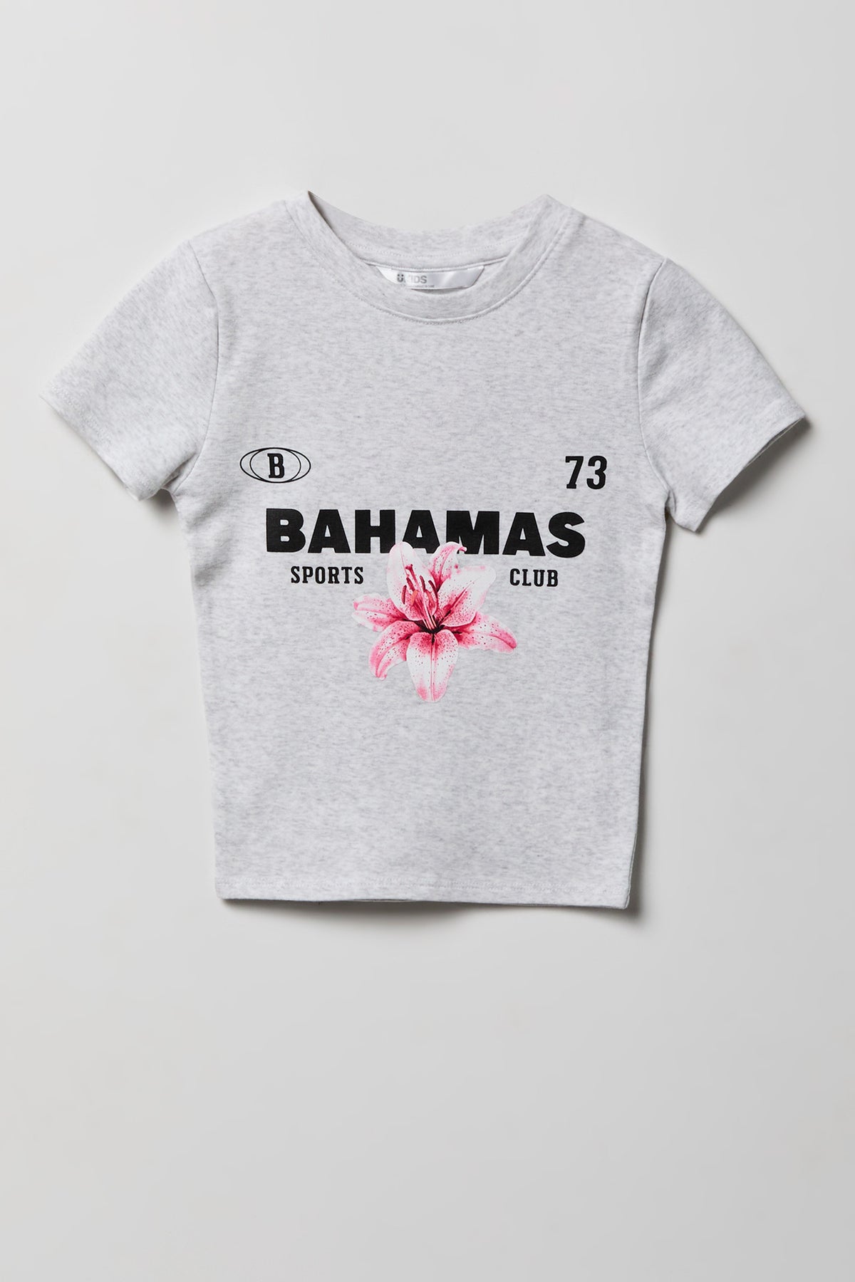 Girls Ribbed T-Shirt - Heather Grey