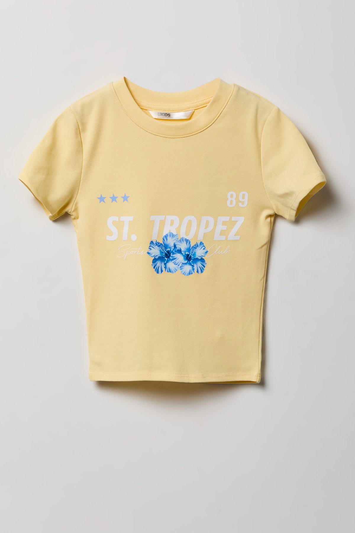 Girls Ribbed T-Shirt - Yellow