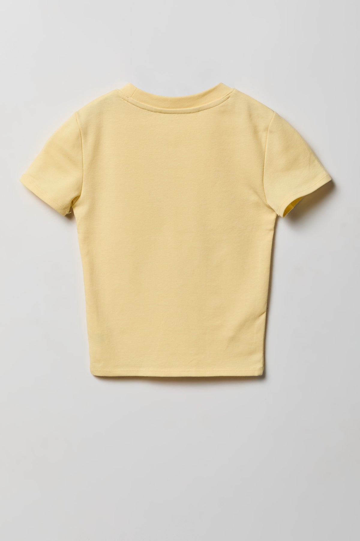 Alt View 2. Girls Ribbed T-Shirt - Yellow