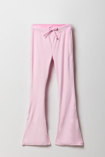 Girls Velour Flare Pant