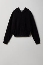 Girls Active Scuba Bubble Hem Zip Hoodie