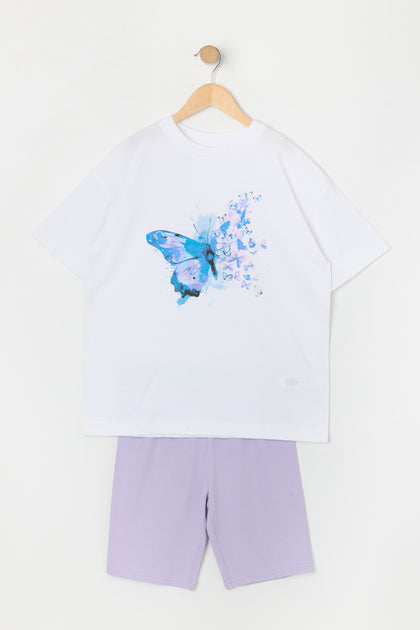 T-shirt à imprimé Papillon pour fille