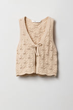 Veste crochetée avec attache pour fille