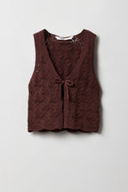 Veste crochetée avec attache pour fille