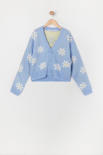 Flower 2025 girl cardigan