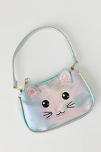 Girls Iridescent Kitty Shoulder Bag