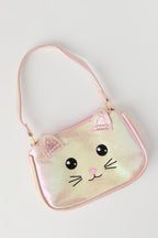 Girls Iridescent Kitty Shoulder Bag