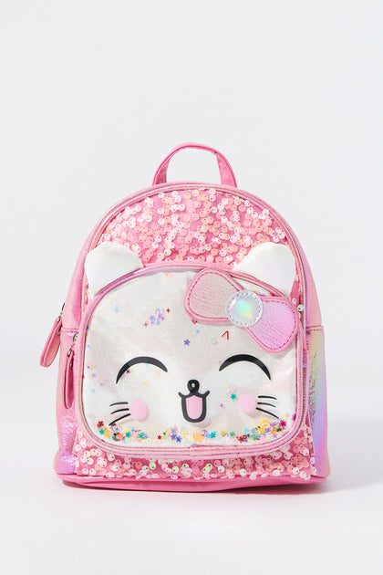 Girls Kitty Critter Mini Backpack