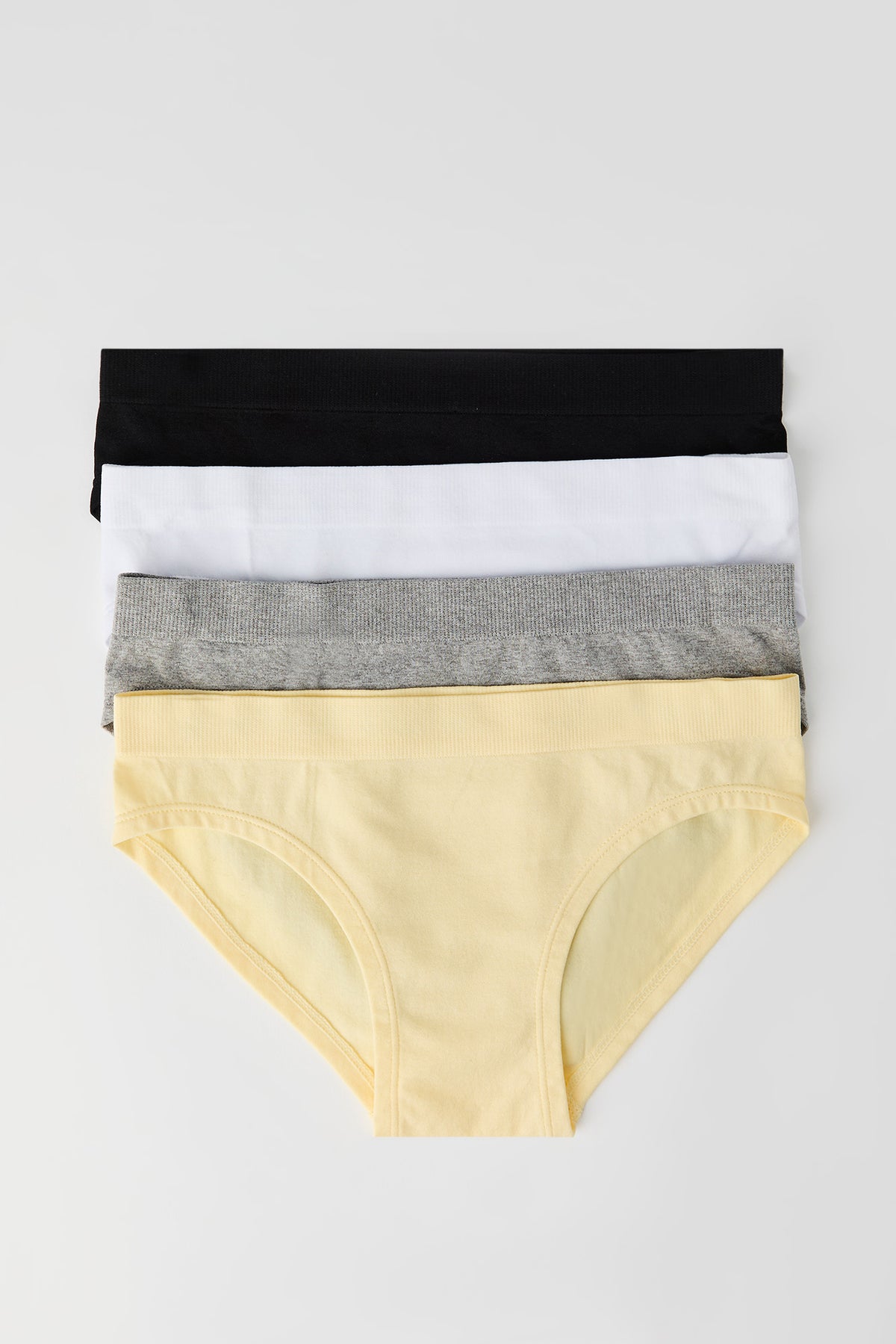 Girls Seamless Bikini Underwear (4 Pack) - Yellow