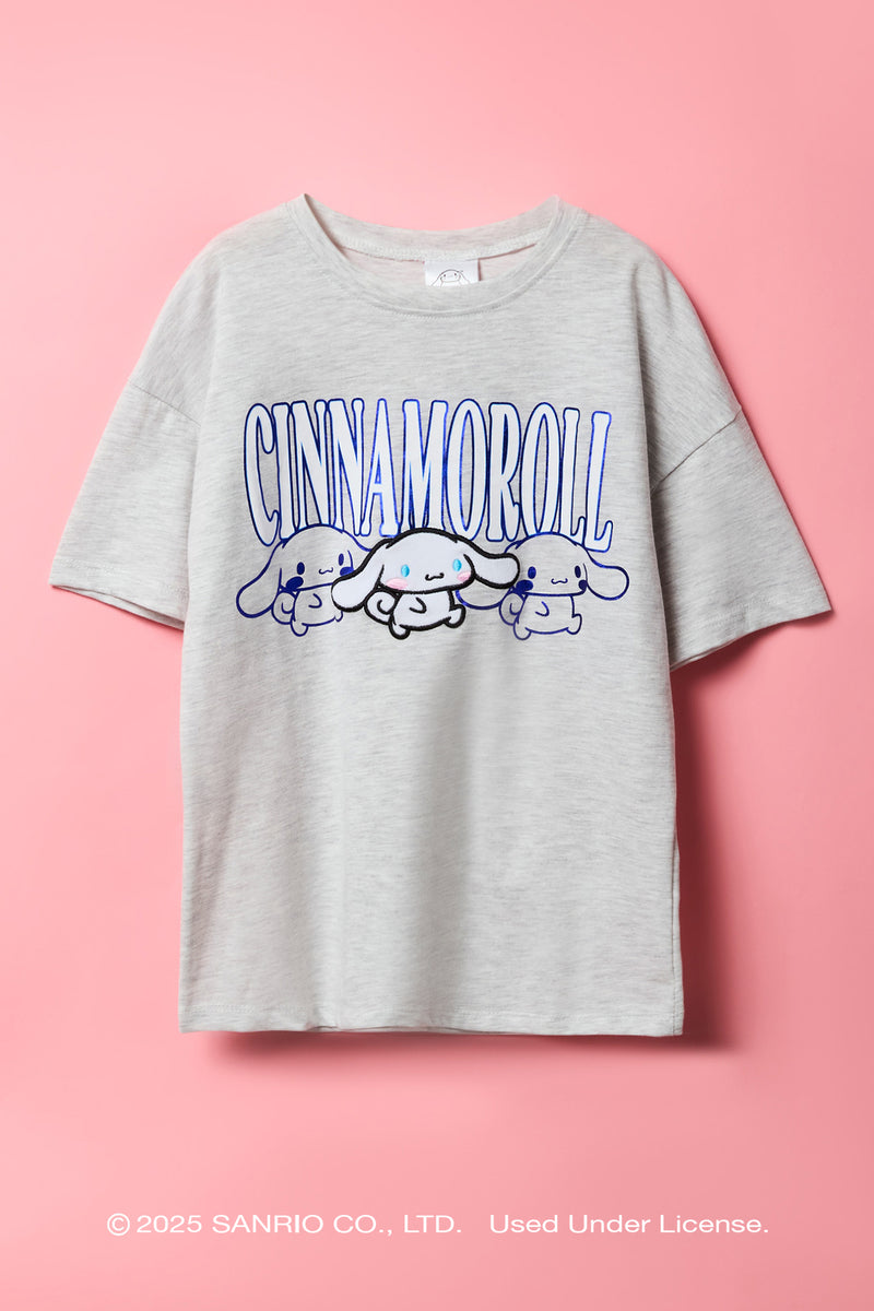 Cinnamoroll™ Girls Embroidered Oversized T-Shirt