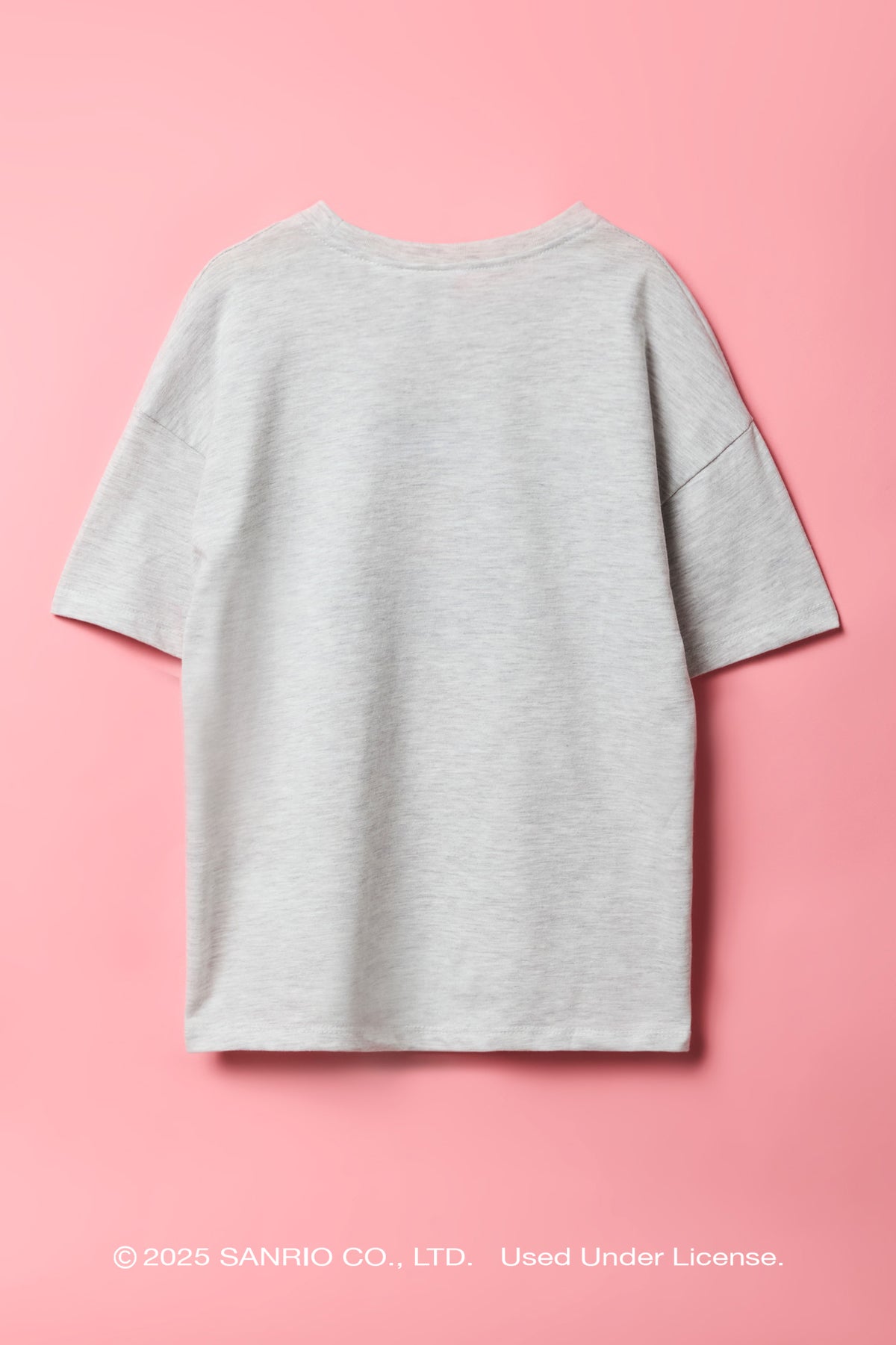 Alt View 2. Cinnamoroll™ Girls Embroidered Oversized T-Shirt - Heather Grey