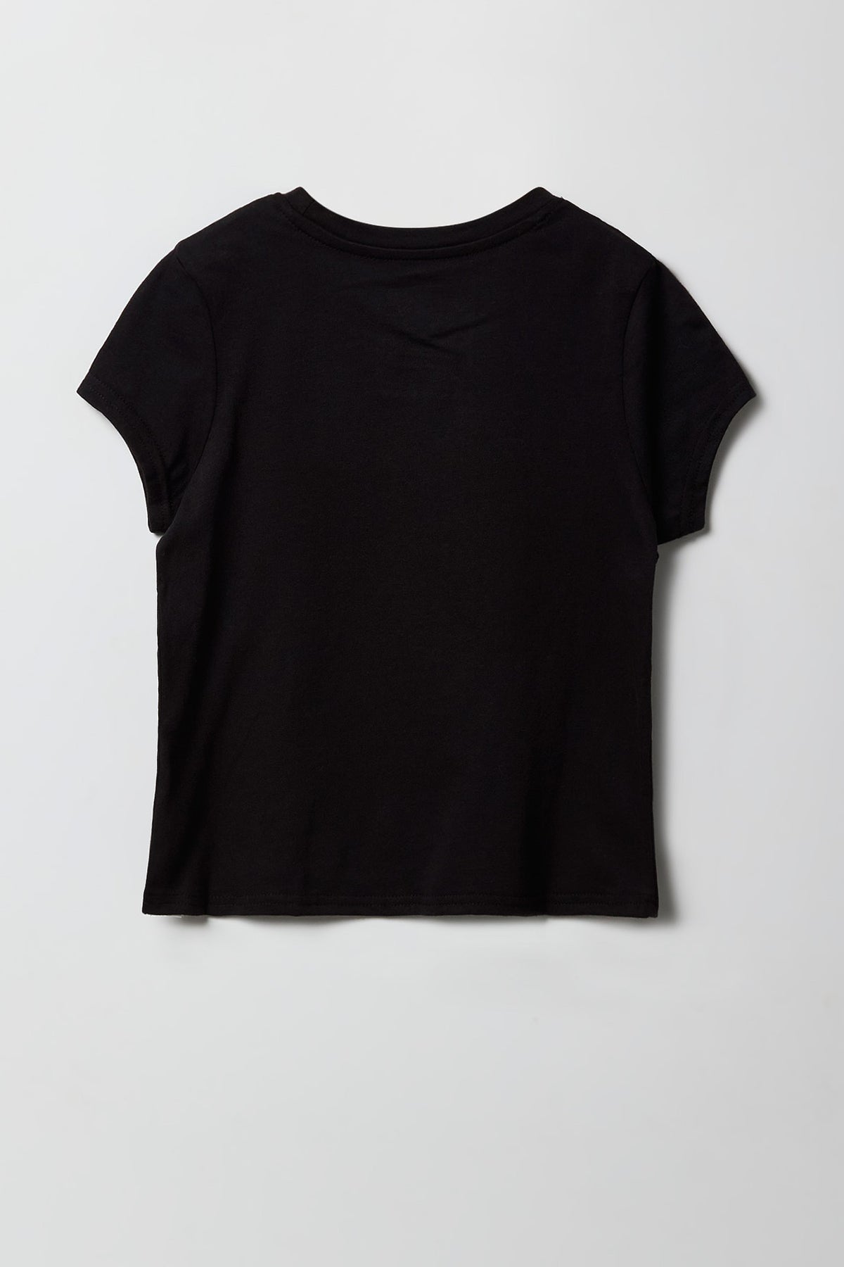 Alt View 2. Girls Luxe Heavy Cotton Wicked Graphic T-Shirt - Black