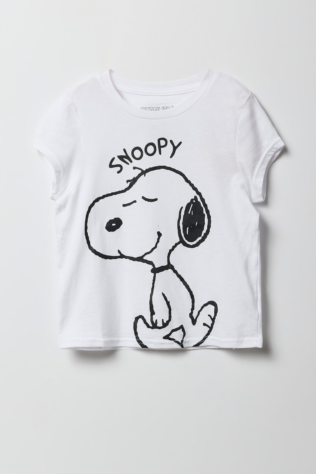Girls Peanuts Snoopy Puff Print T-Shirt - White