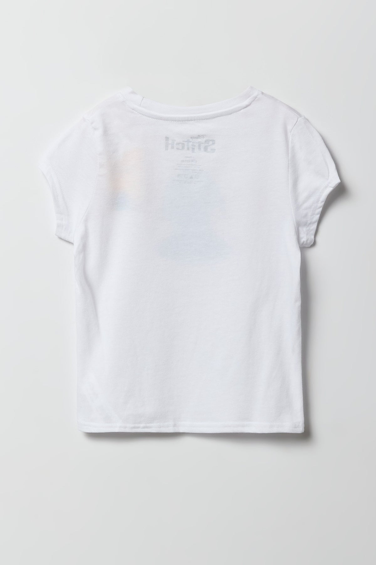 Alt View 2. Girls Luxe Heavy Cotton Stitch Graphic T-Shirt - White