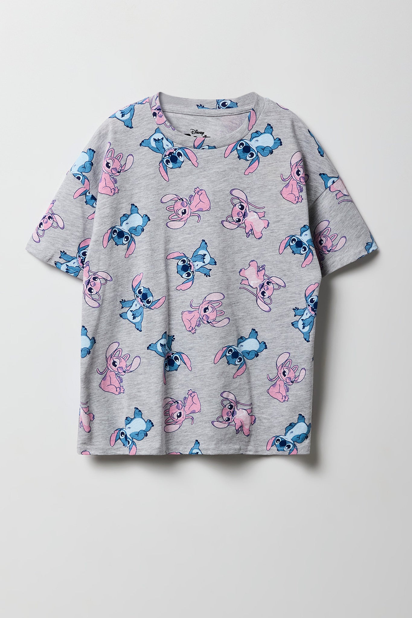 Girls Luxe Heavy Cotton Oversized Stitch & Angel Print T-Shirt