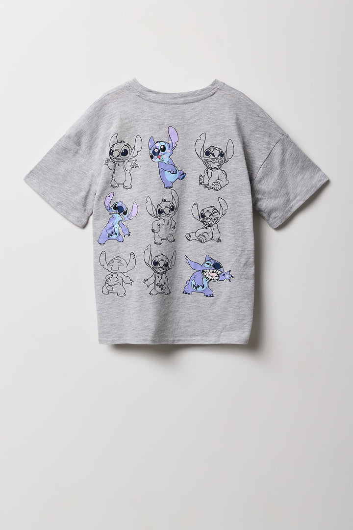T-shirt surdimensionné à imprimé Stitch pour fille