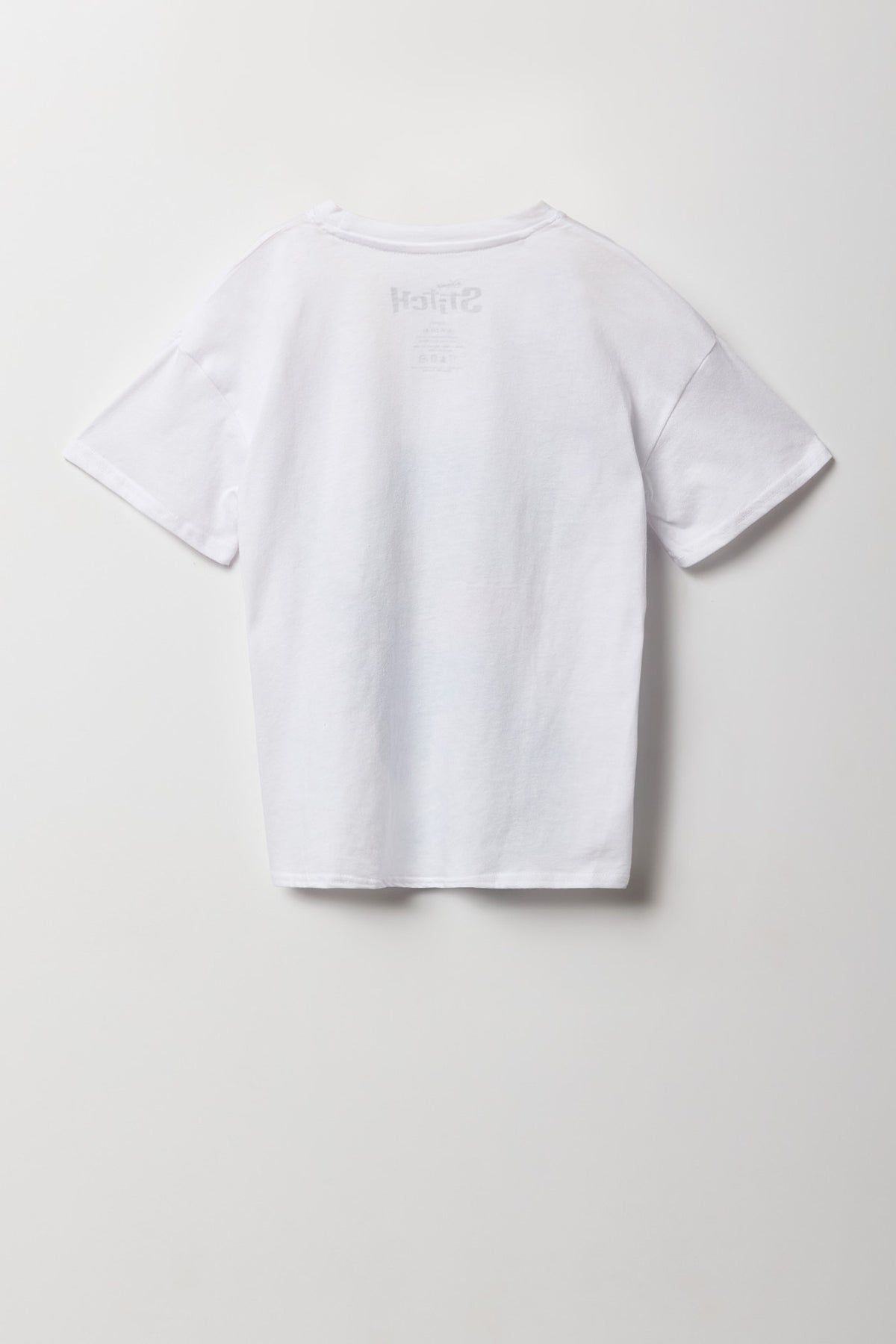 Alt View 2. Girls Luxe Heavy Cotton Stitch Graphic Oversized T-Shirt - Off White