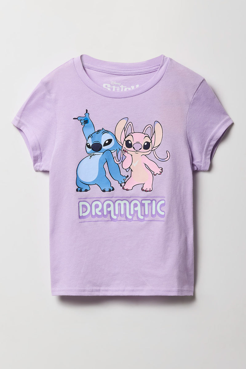 T-shirt à imprimé Stitch & Angel Dramatic pour fille