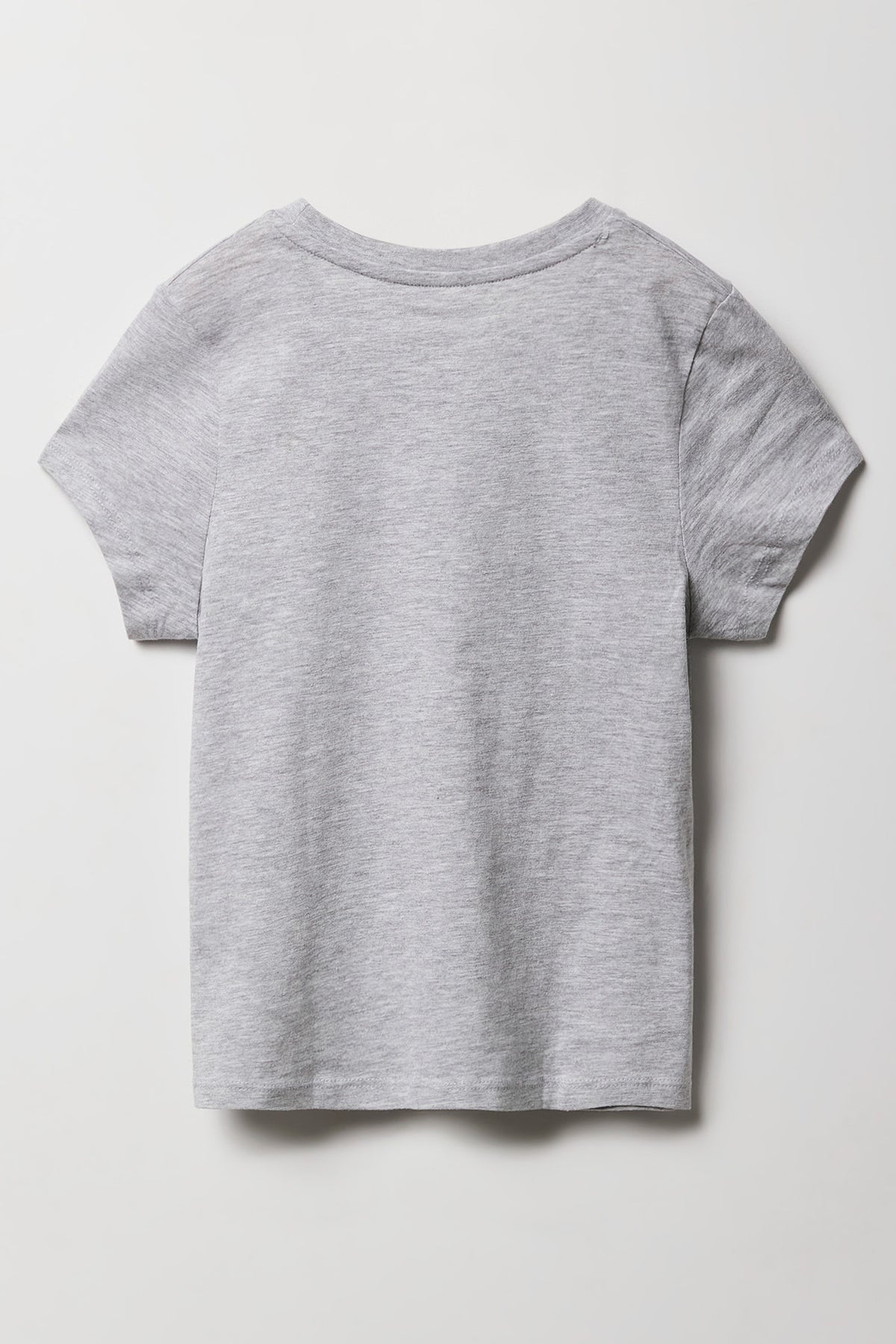 Alt View 2. Girls Luxe Heavy Cotton Stitch Graphic T-Shirt - Heather Grey