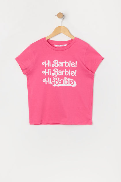 T-shirt à imprimé Barbie™ The Movie Hi Barbie! Pour fille