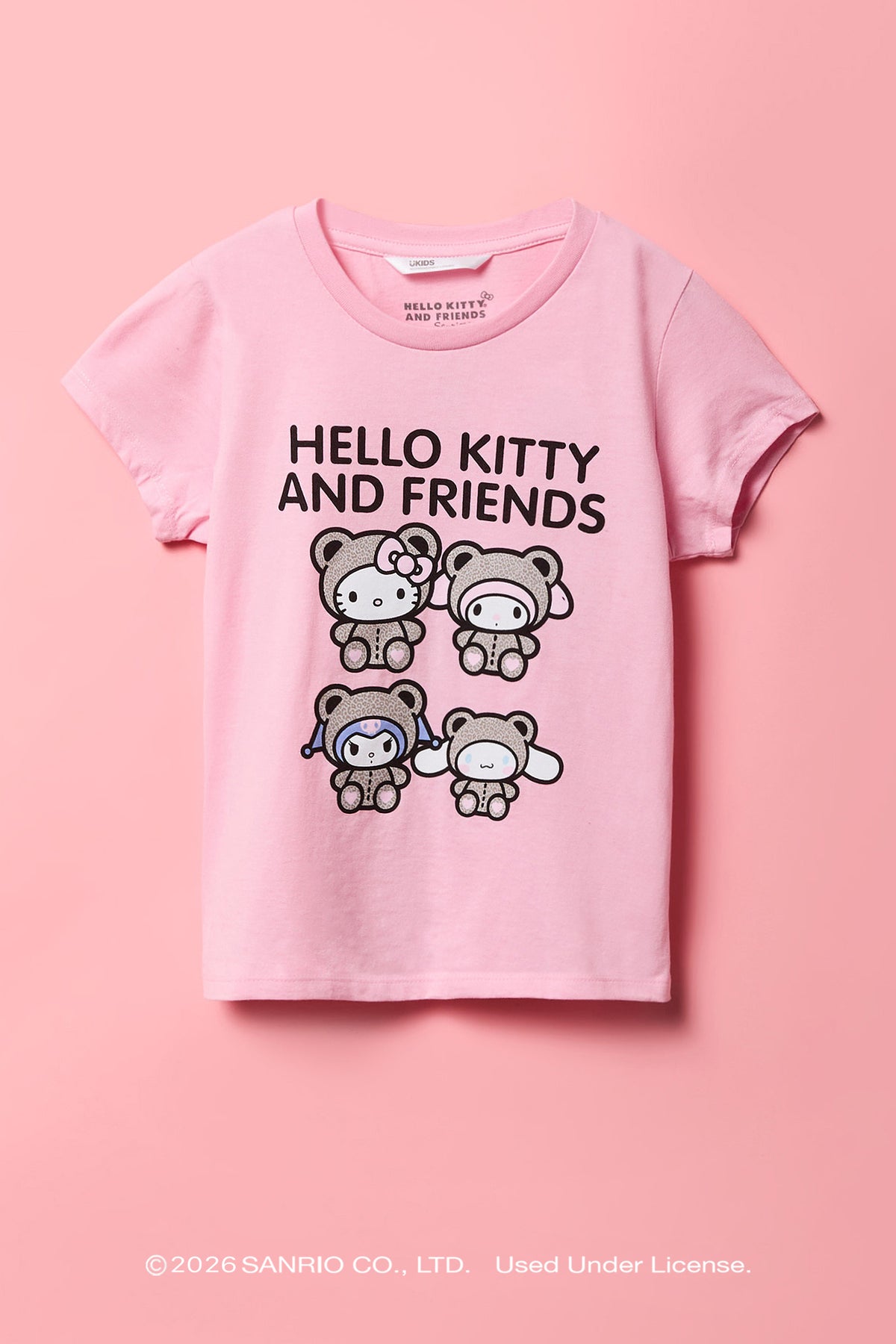 Hello Kitty® And Friends Girls Heavy Cotton Graphic T-Shirt - Rose