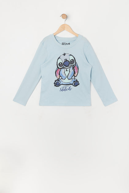 T-shirt manches longues Stitch & Angel Disney pour fille