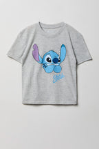 T-shirt à imprimé Stitch pour fille