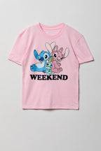 T-shirt à imprimé Stitch & Angel pour fille