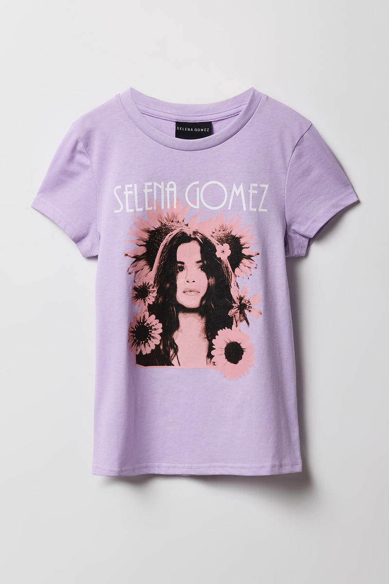 T-shirt surdimensionné à imprimé Selena Gomez pour fille