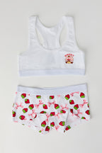 Ensemble avec soutien-gorge à imprimé Strawberry Shortcake et caleçon pour fille