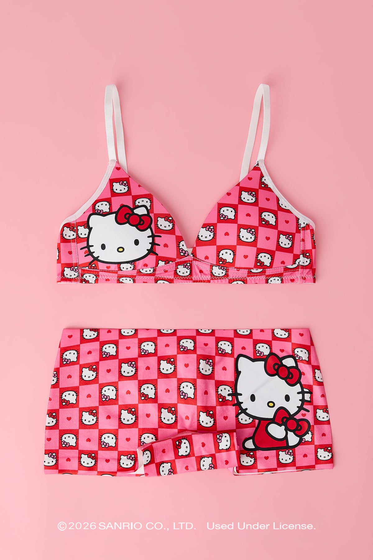 Ensemble soutien-gorge et culotte coupe garçonne Hello Kitty® pour filles