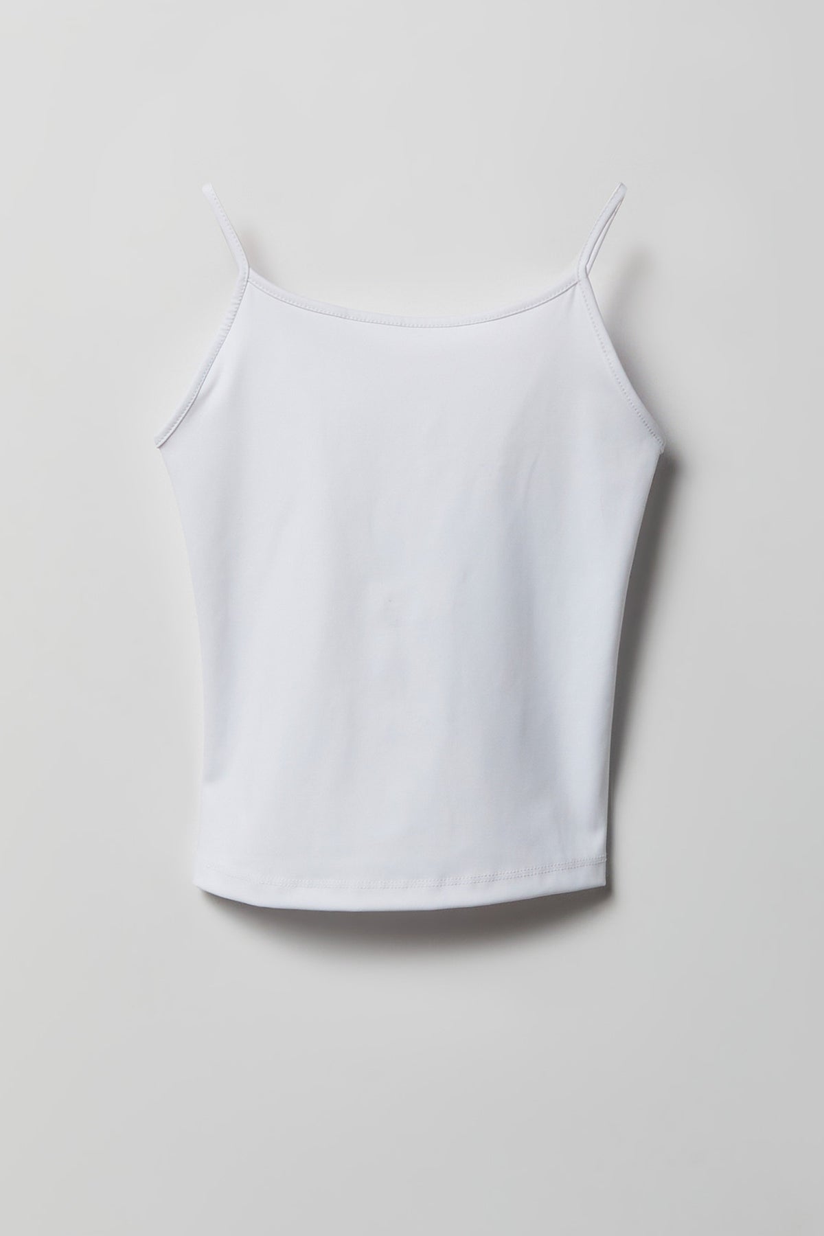 Girls Luxe Heavy Contour Tank - White
