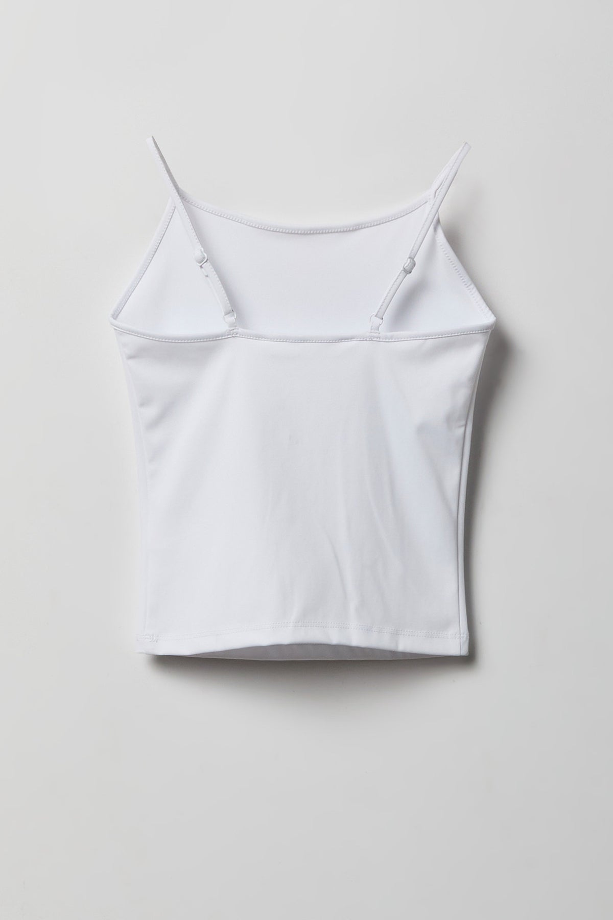 Alt View 2. Girls Luxe Heavy Contour Tank - White