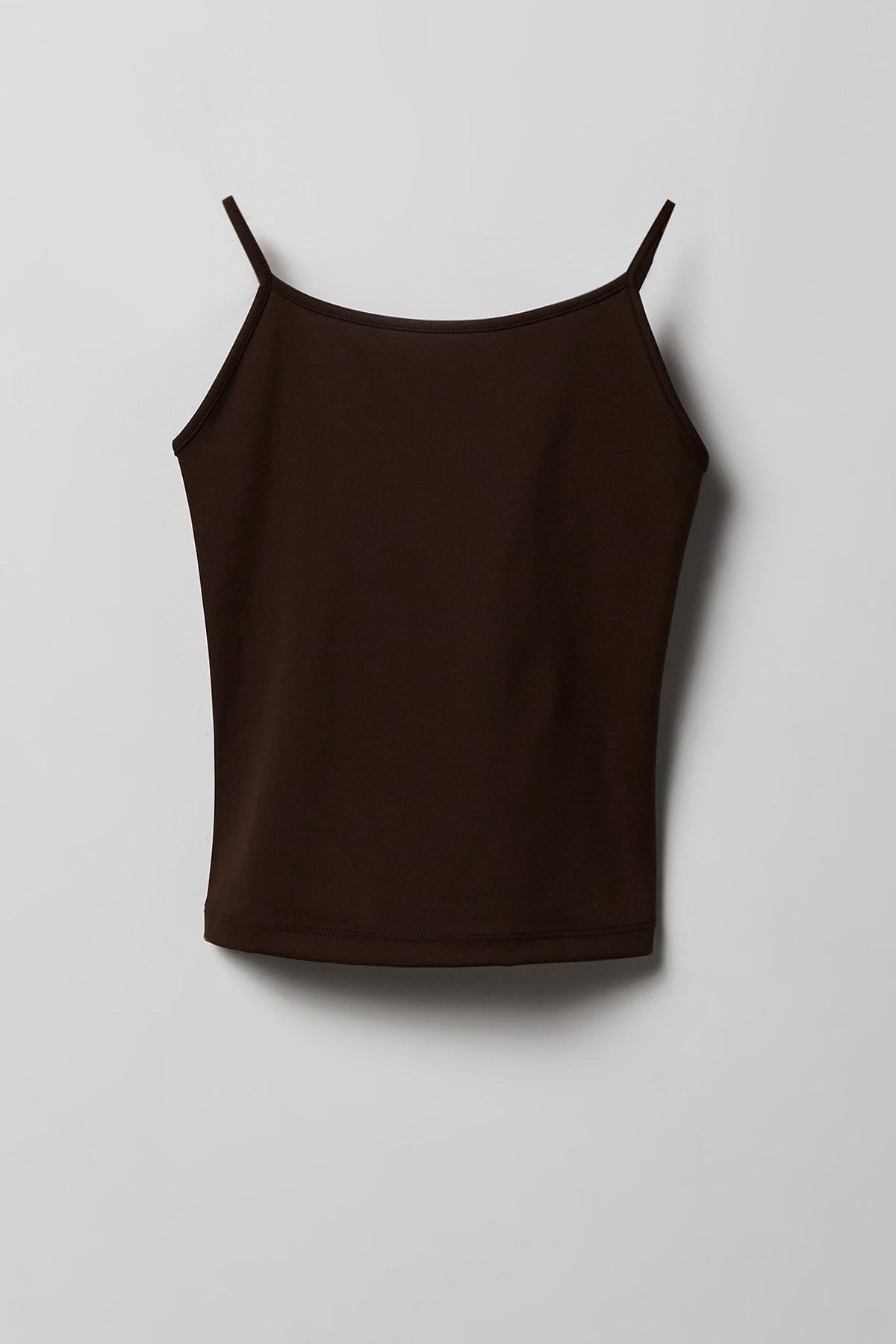 Girls Luxe Heavy Contour Tank - Brown